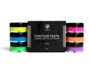 Набор моделирующая паста для бровей цветная Lovely, 6 шт